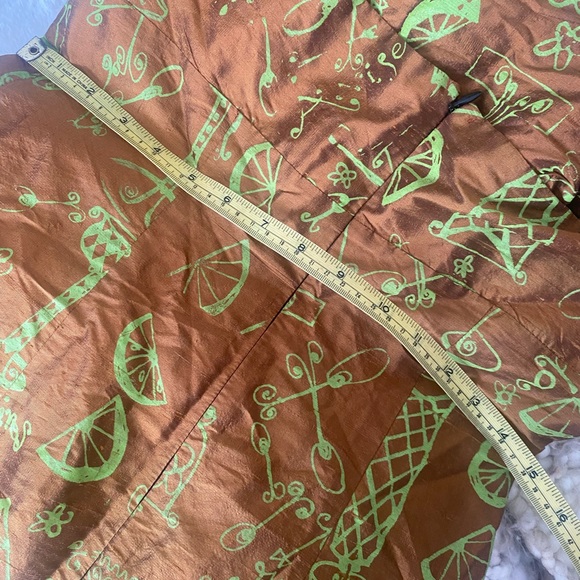 Vintage Peach Berserk custom screenprinted silk cocktail dress - Picture 9 of 13